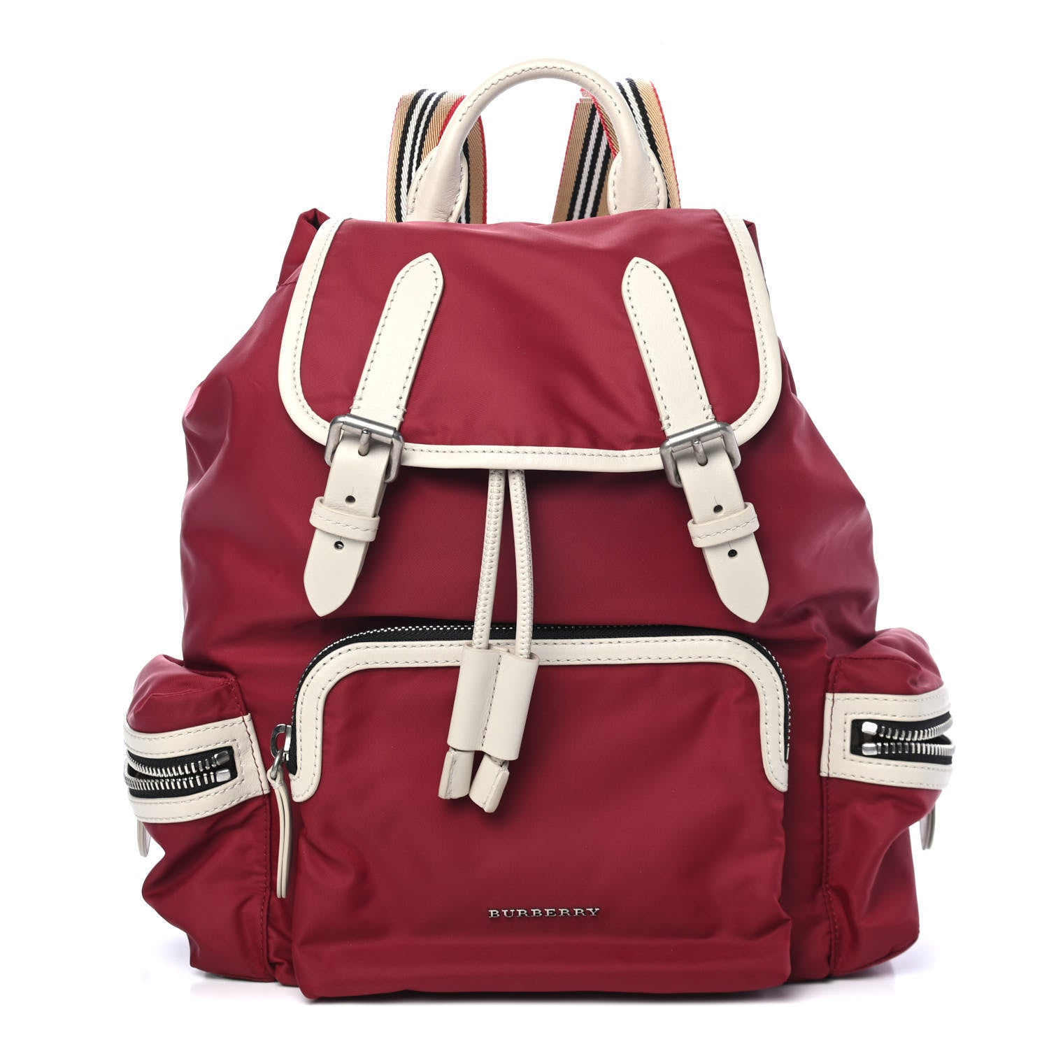 Burberry Nylon Medium Rucksack Backpack Red Parade 1 of 4