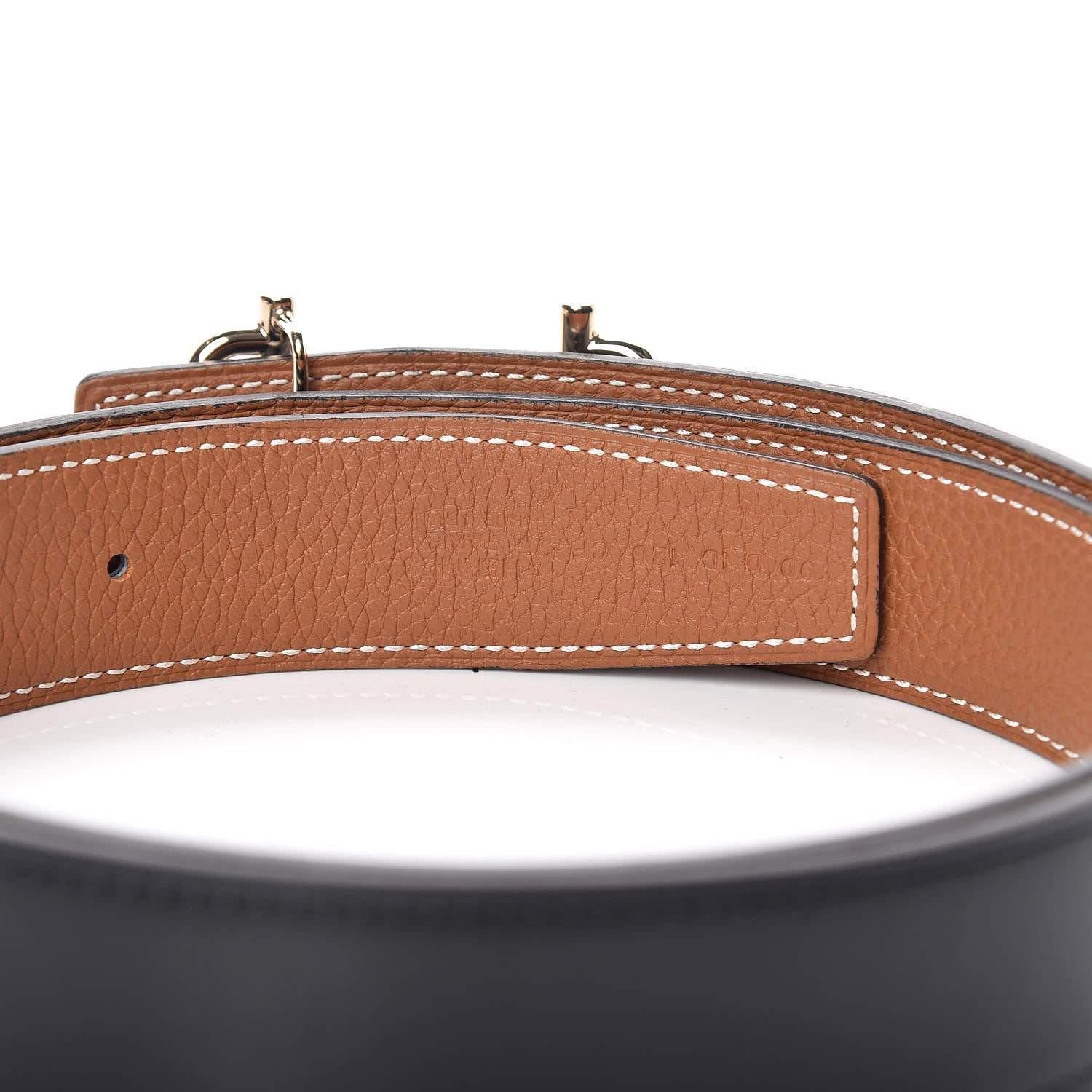 Hermes Box Togo 32mm Gamma Belt 90 Black Gold 4 of 7