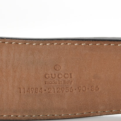 Gucci Calfskin Web Interlocking G Belt 90 36 Black 6 of 11