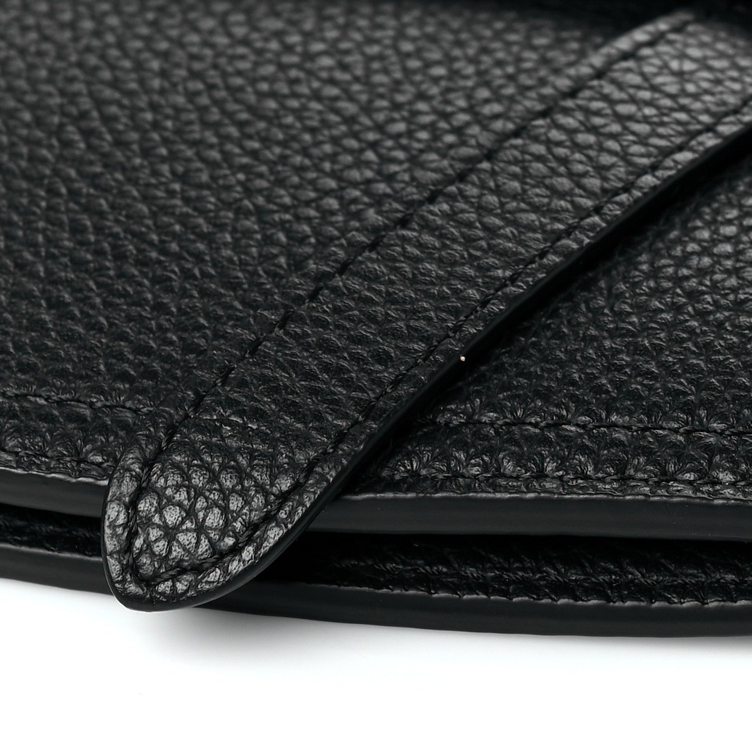 Christian Dior Grained Calfskin Saddle Pouch Belt Bag Black 9 of 10