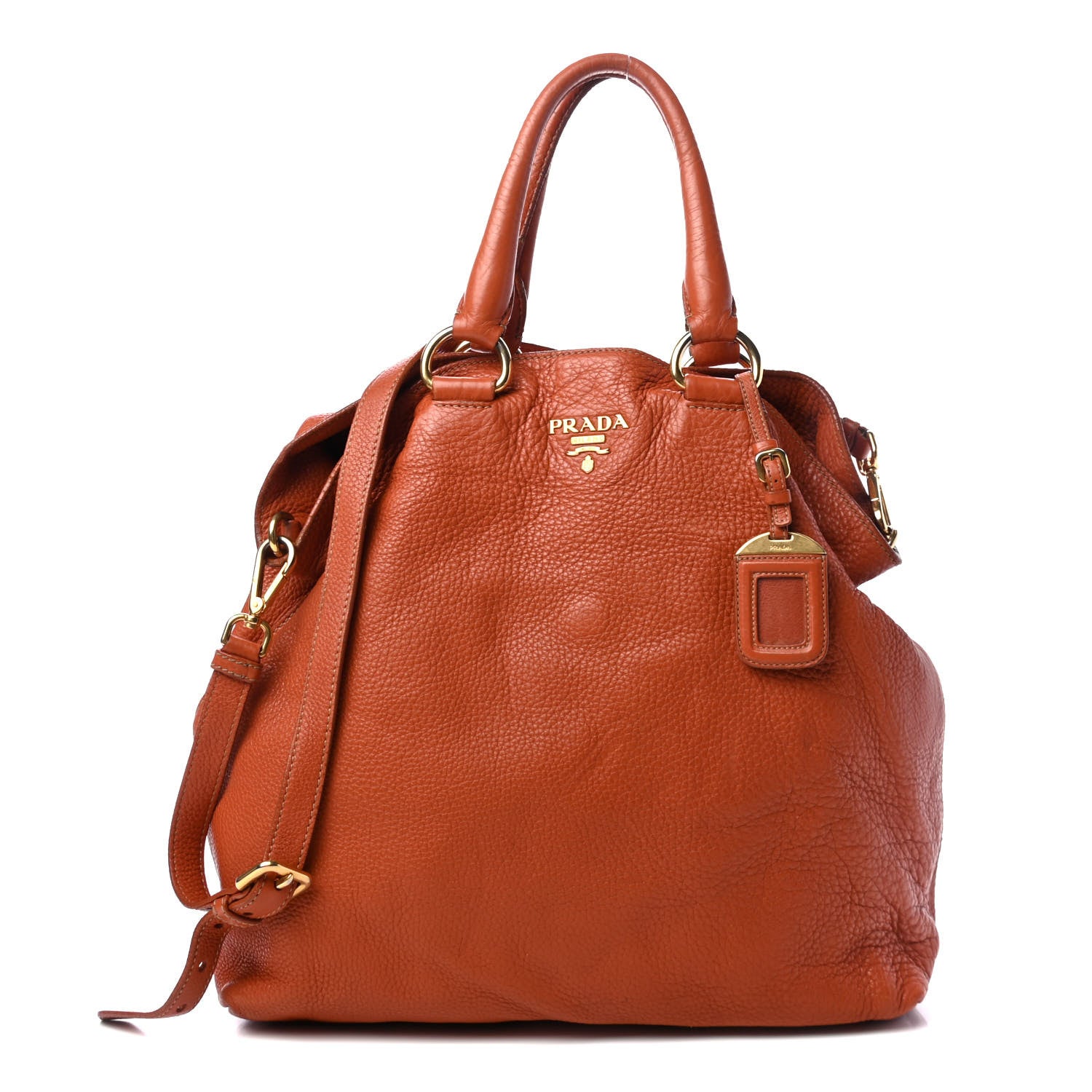Prada Vitello Daino Shopping Tote Rame 1 of 5