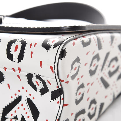 Louis Vuitton Calfskin Graphic Print Twist Shoulder Bag MM White Black 11 of 14