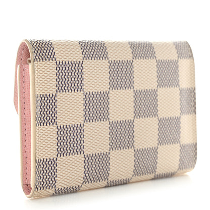 Louis Vuitton Damier Azur Rosalie Coin Purse Rose Ballerine 3 of 11