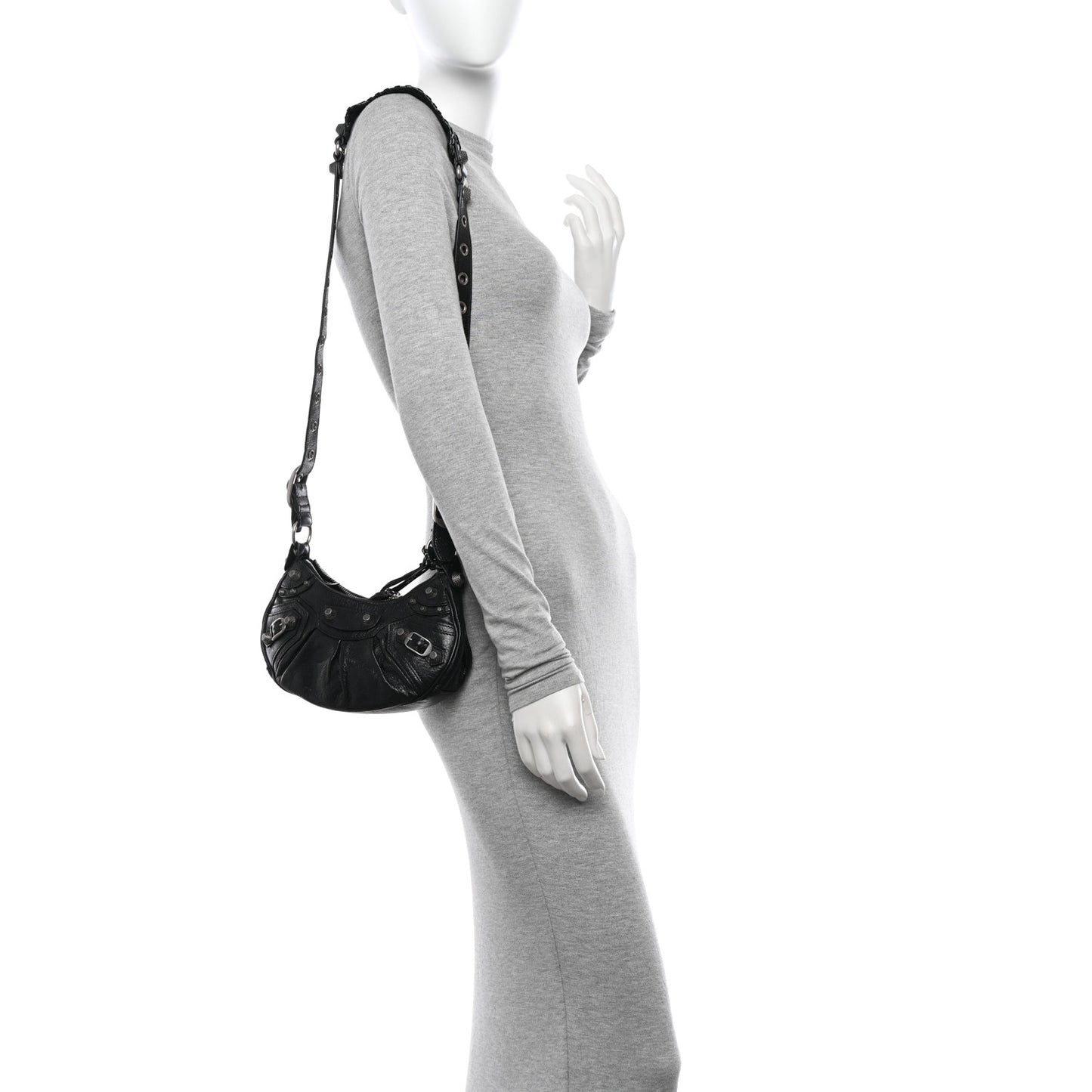 Agneau Arena Le Cagole Shoulder Bag XS Black