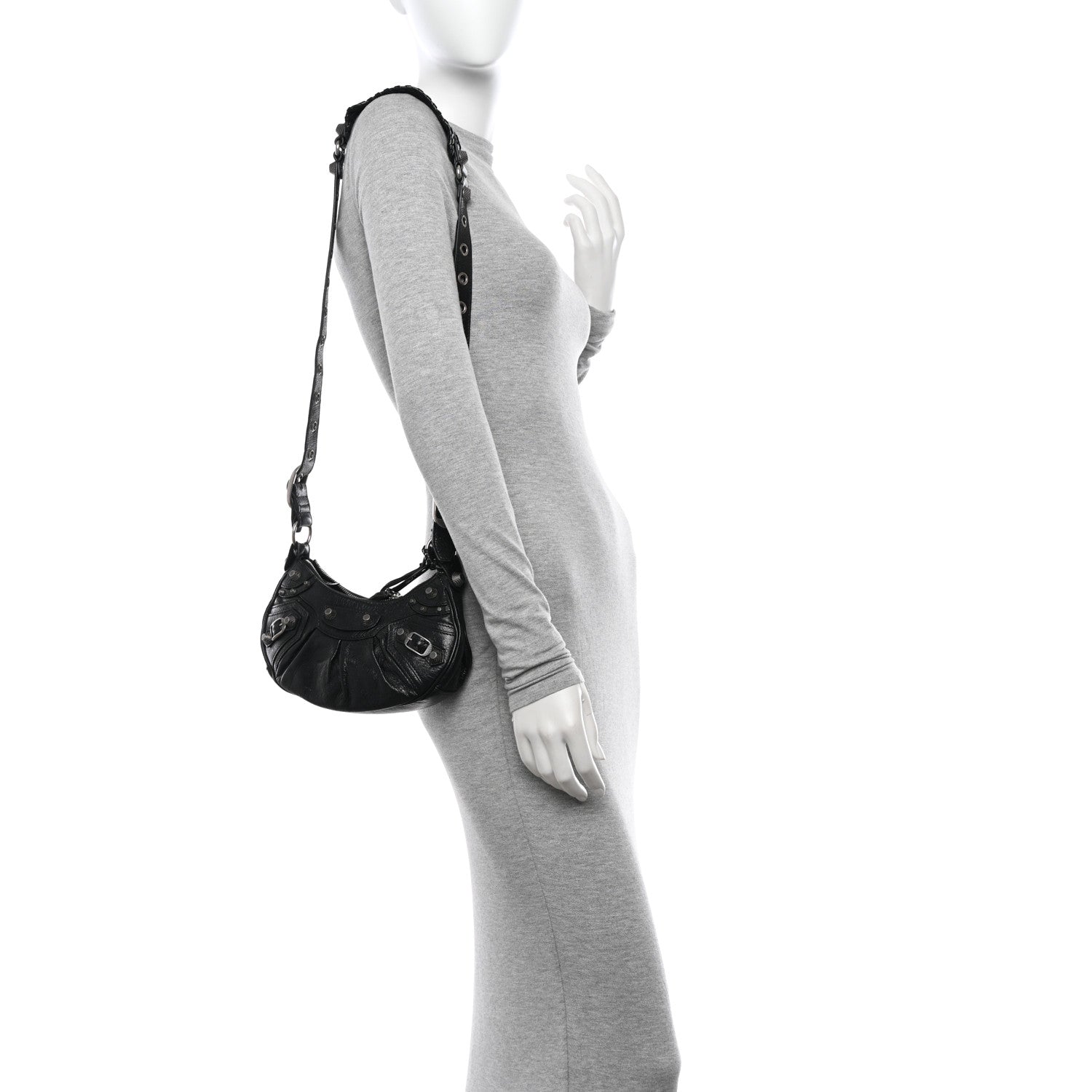 Balenciaga Agneau Arena Le Cagole Shoulder Bag XS Black 2 of 16