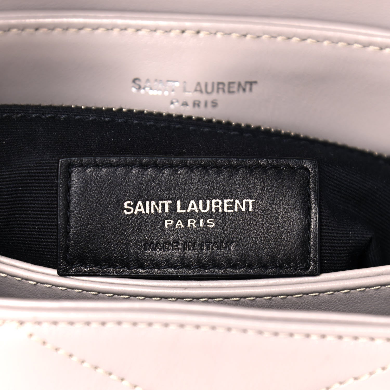 Saint Laurent Calfskin Y Quilted Monogram Toy Loulou Satchel Granite 6 of 13