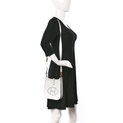 Hermes Taurillon Clemence Amazone Evelyne TPM New White 2 of 9