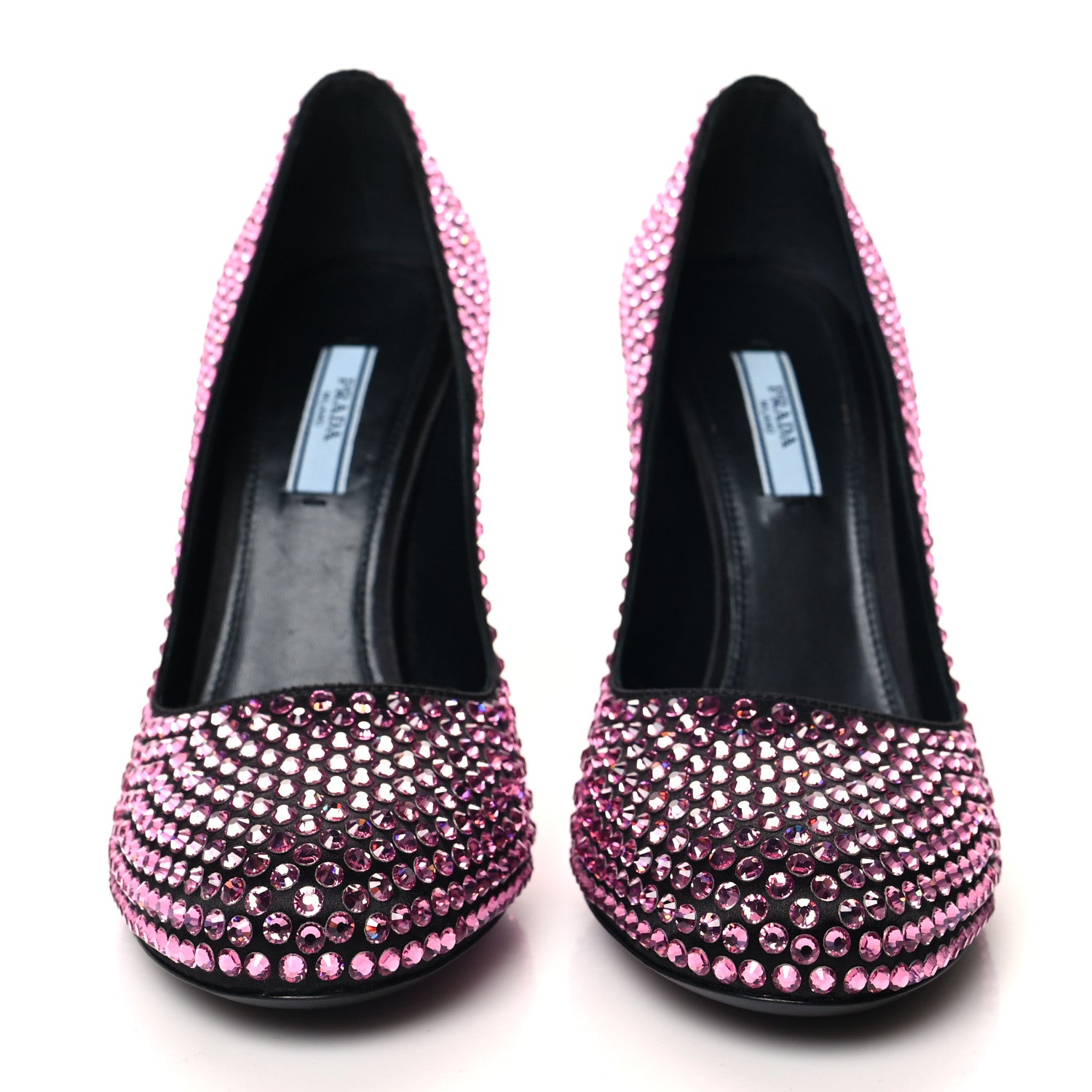 Prada Satin Crystal 85mm Pumps 38 Rosa 2 of 8