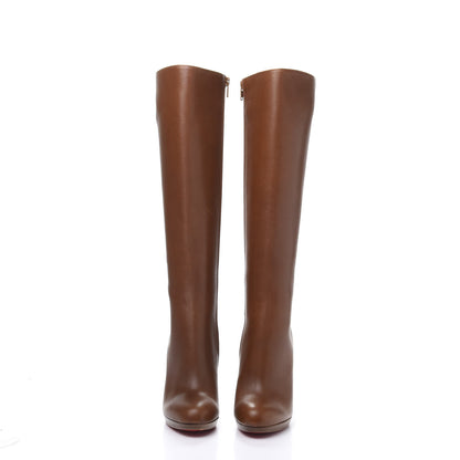 Christian Louboutin Calfskin Brosse Mirabelle 120 Tall Boots 36 Cuoio 2 of 14
