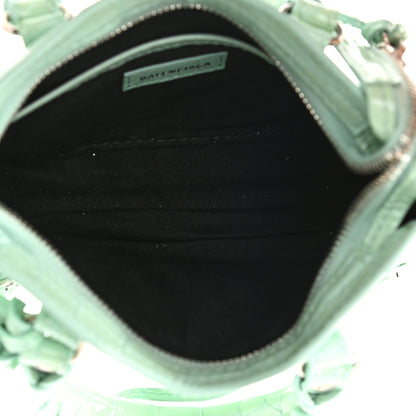Balenciaga Patent Crocodile Embossed Classic Silver Hardware Nano City Light Green 5 of 10