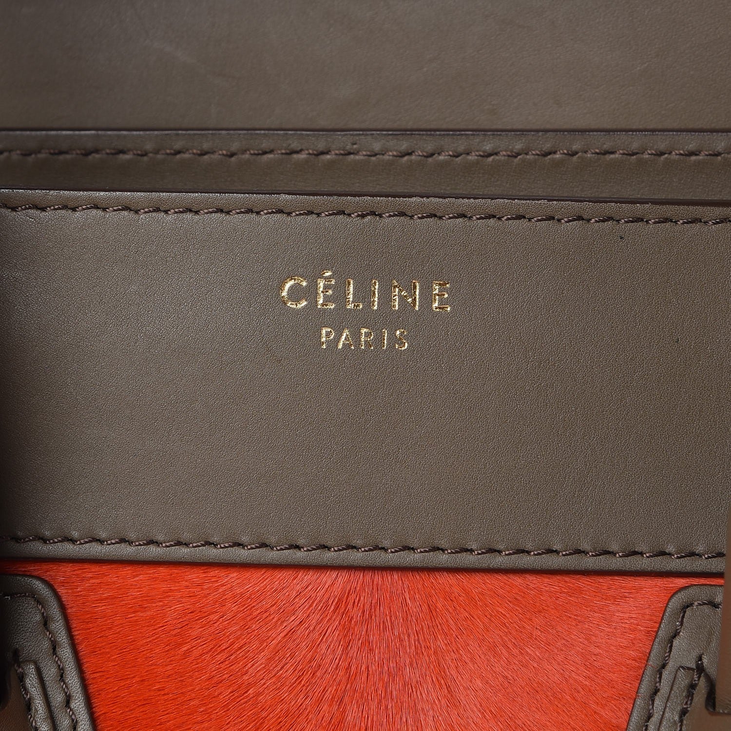 Celine Pony Hair Smooth Calfskin Mini Tri-Color Luggage 6 of 13