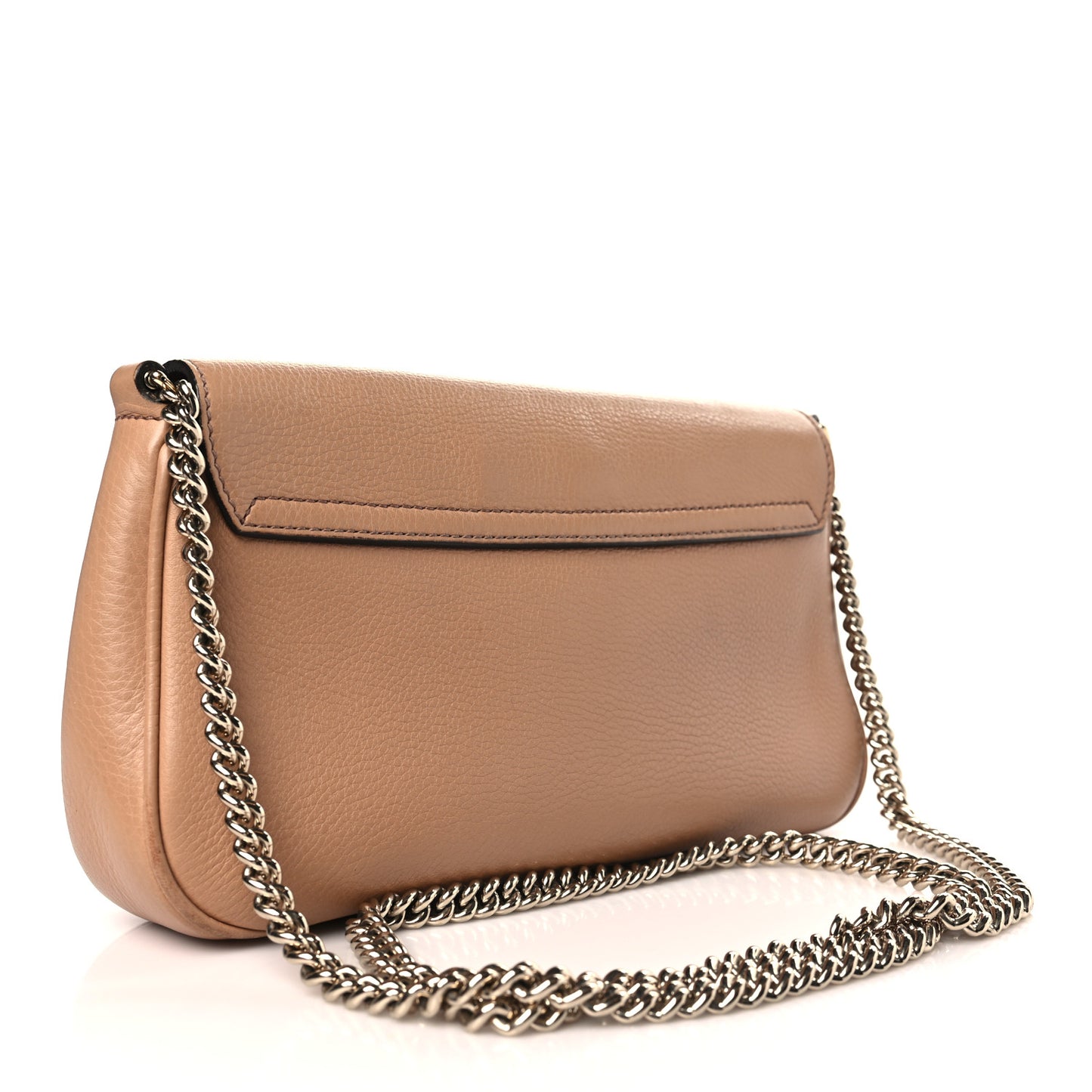 Pebbled Calfskin Medium Soho Flap Crossbody Camelia
