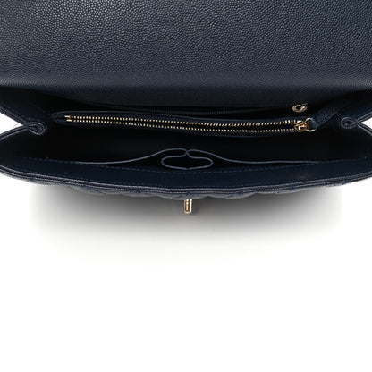 Chanel Caviar Quilted Small Coco Handle Flap Navy 4 of 4