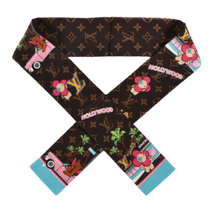 Louis Vuitton Silk Monogram 2021 Hollywood Christmas Animation Bandeau Marron 1 of 3