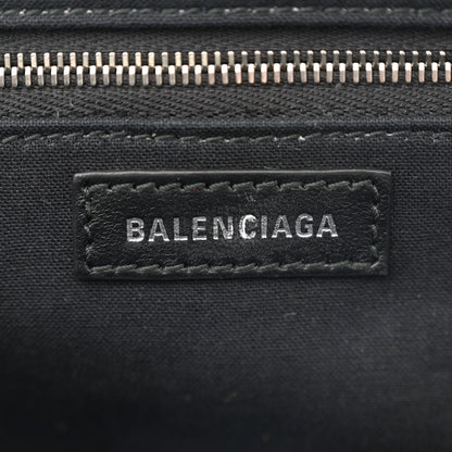 Balenciaga Shiny Supple Calfskin Logo Crocodile Embossed XL Cloud Clutch White 6 of 14