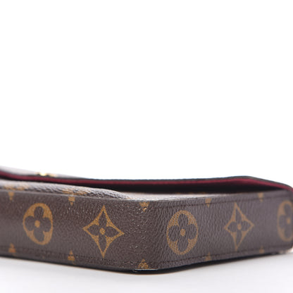 Louis Vuitton Monogram Pochette Felicie Chain Wallet Fuchsia 7 of 11