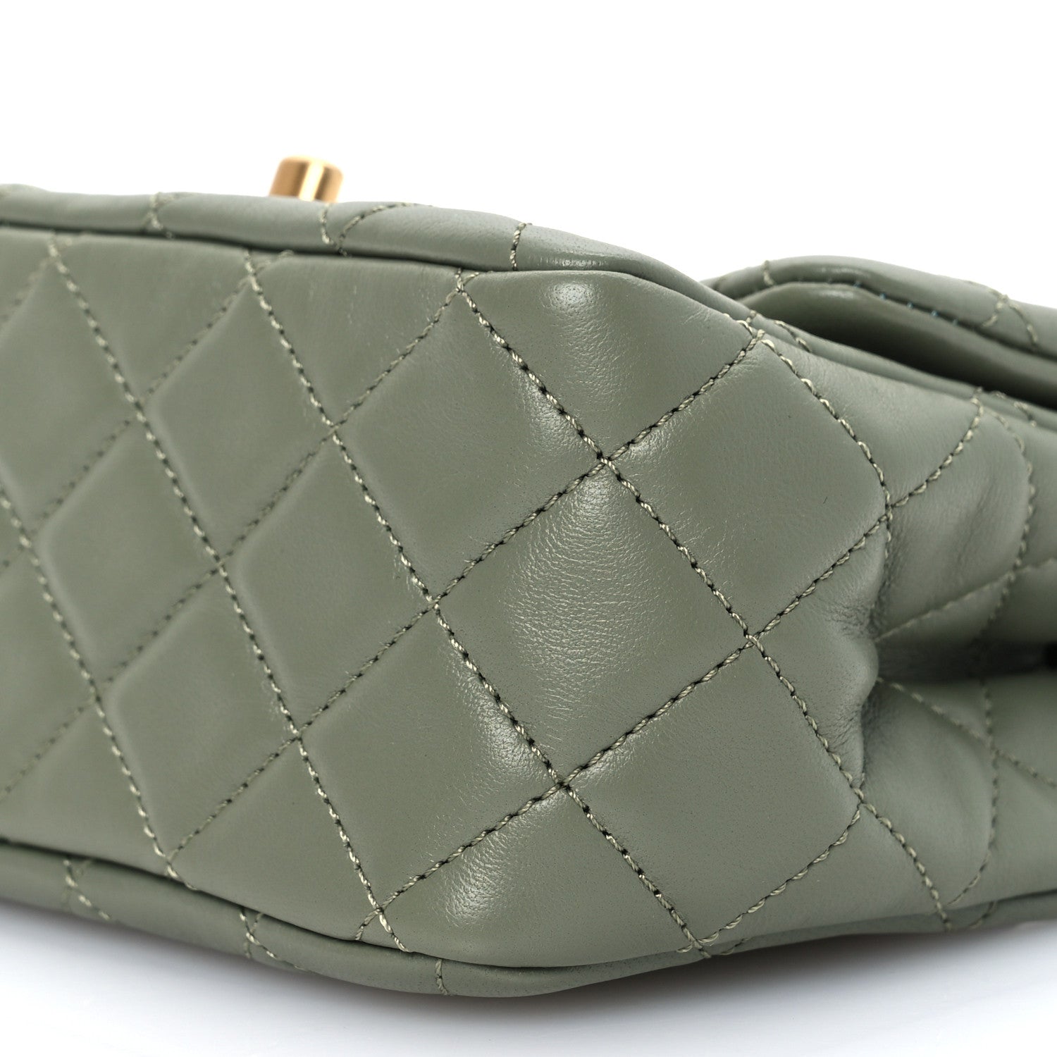 Chanel Lambskin Quilted Mini Pearl Crush Flap Green 12 of 12