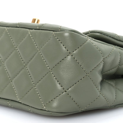 Chanel Lambskin Quilted Mini Pearl Crush Flap Green 12 of 12