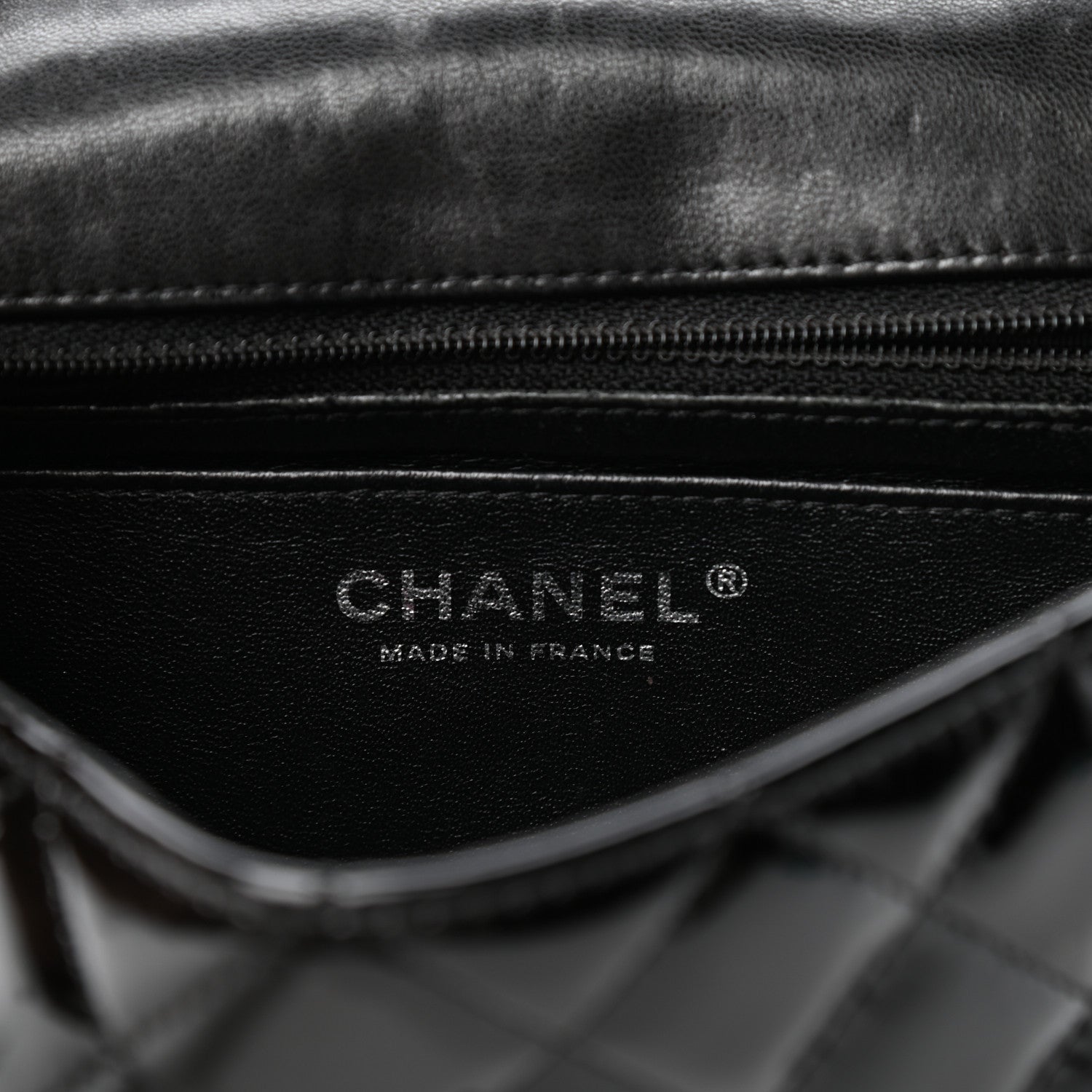 Chanel Patent Calfskin Quilted Mini Rectangular Flap Black 6 of 9