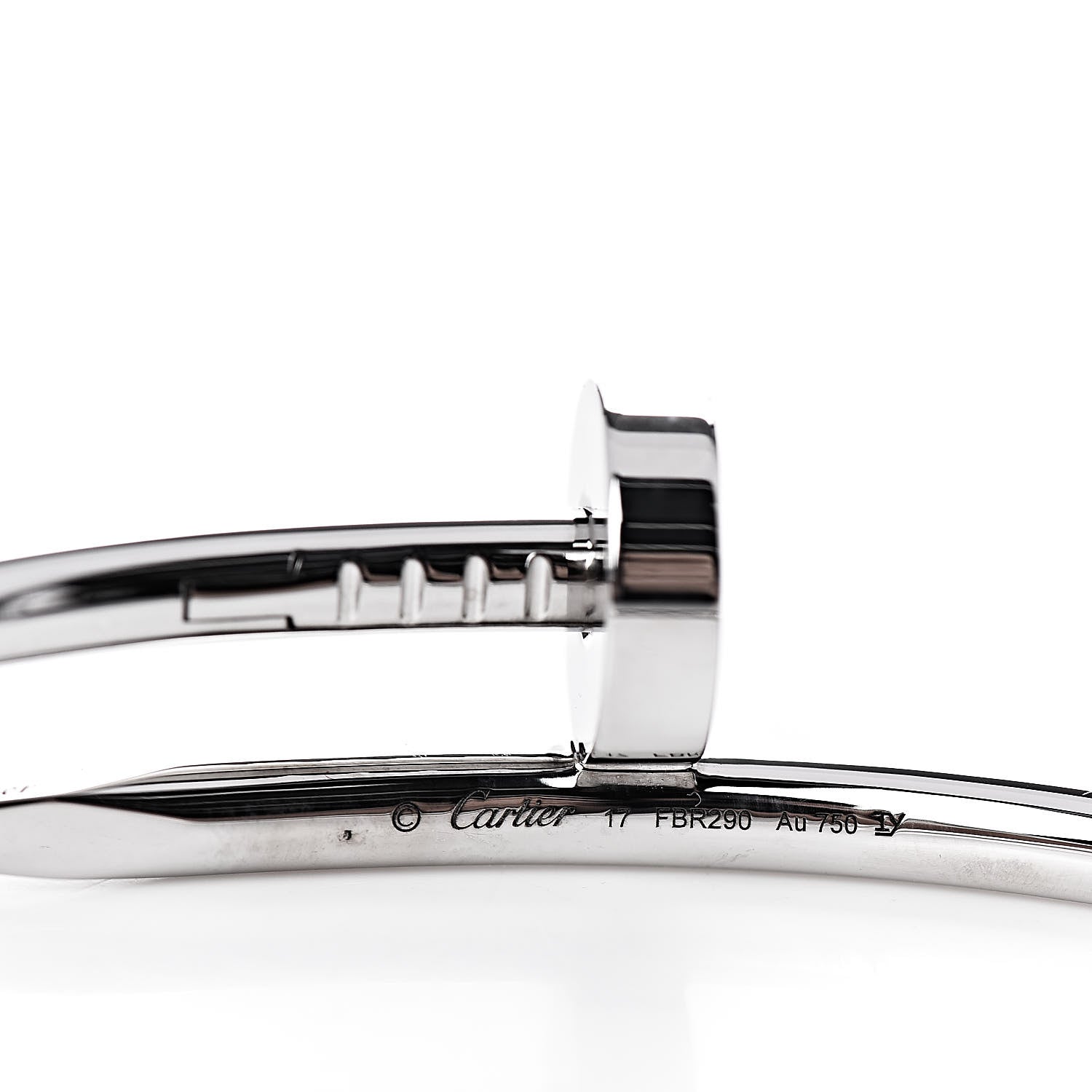 Cartier 18K White Gold Juste Un Clou Bracelet 17 4 of 4