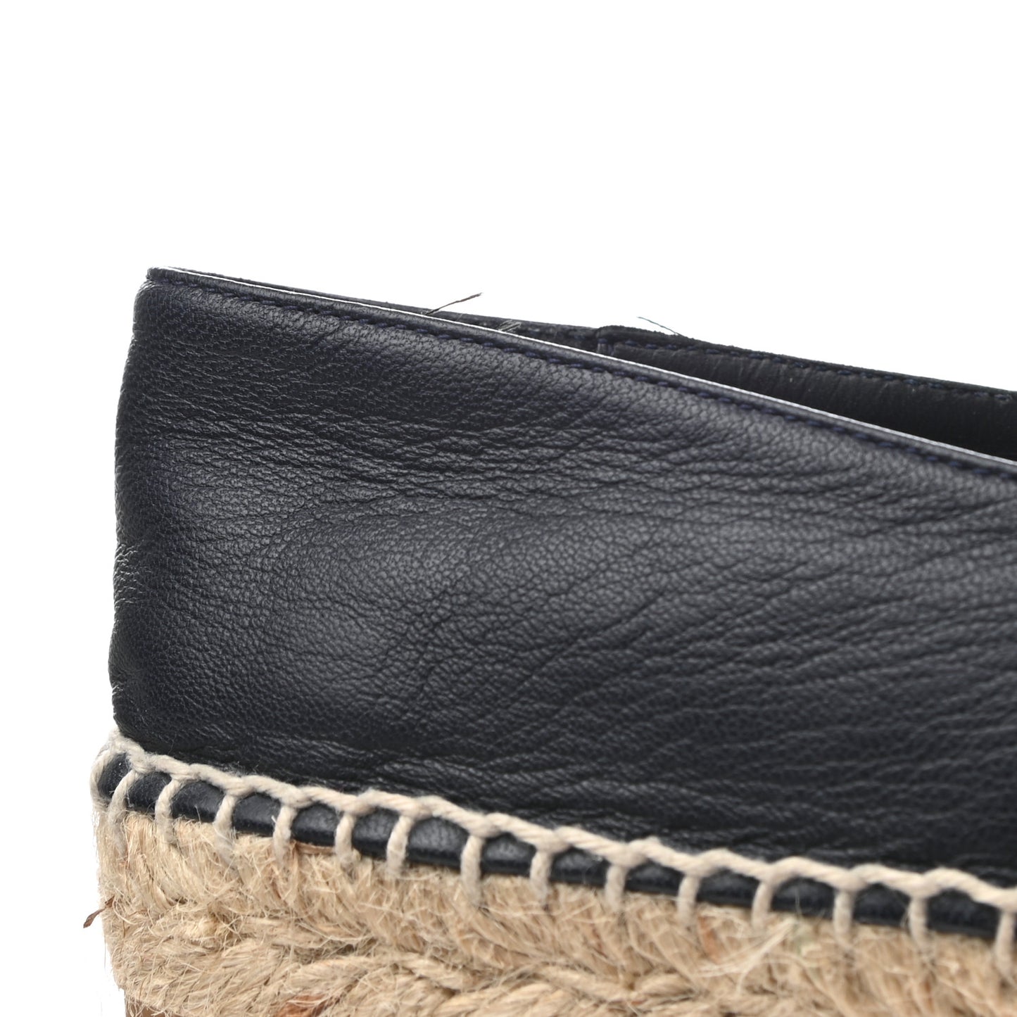 Lambskin CC Espadrilles 39 Navy Blue Dark Grey