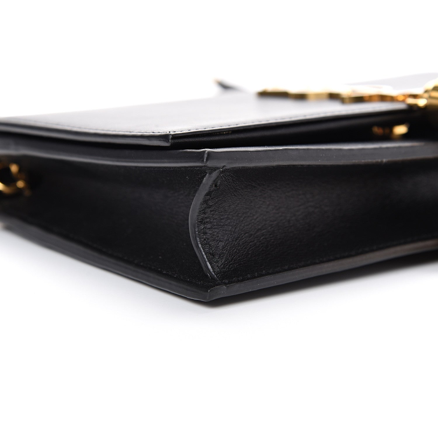 Saint Laurent Smooth Calfskin Classic Monogram Kate Tassel Chain Wallet Black 8 of 16