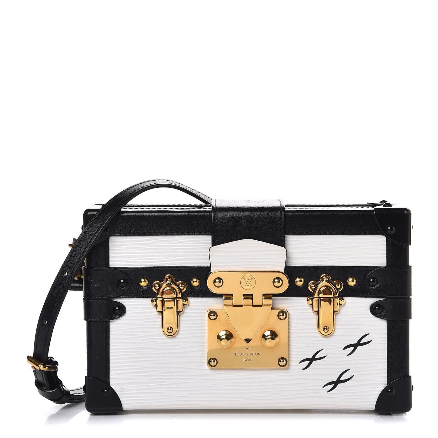 Epi Petite Malle White Black