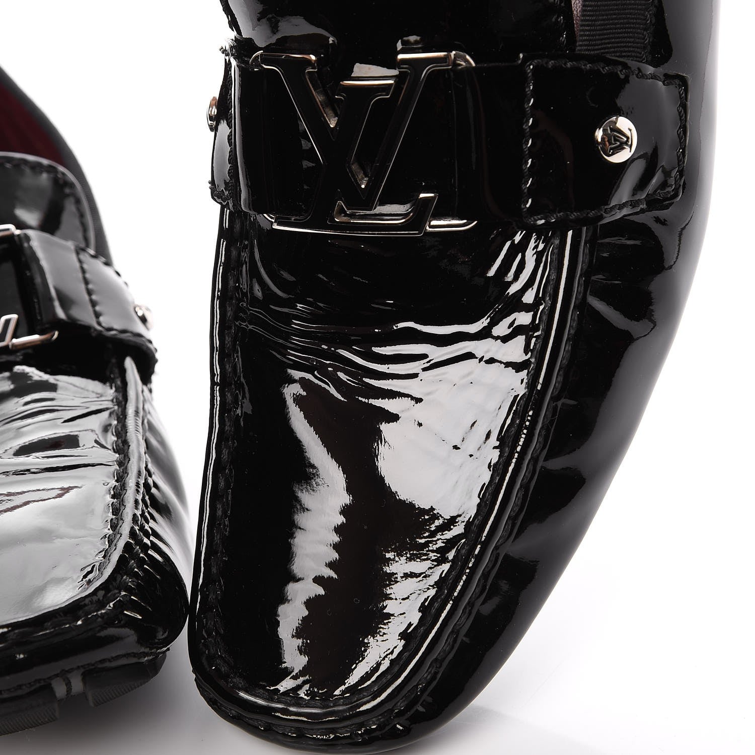 Louis Vuitton Patent Mens Monte Carlo Loafers 10 Black 9 of 13