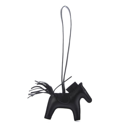 Hermes Milo Lambskin Grigri Rodeo Horse Bag Charm PM So Black 1 of 4