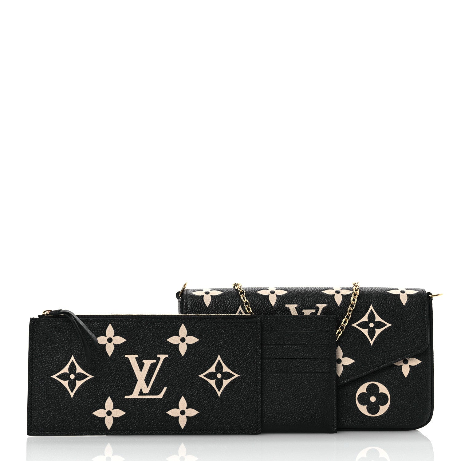Louis Vuitton Empreinte Monogram Giant Felicie Pochette Black Beige 3 of 16