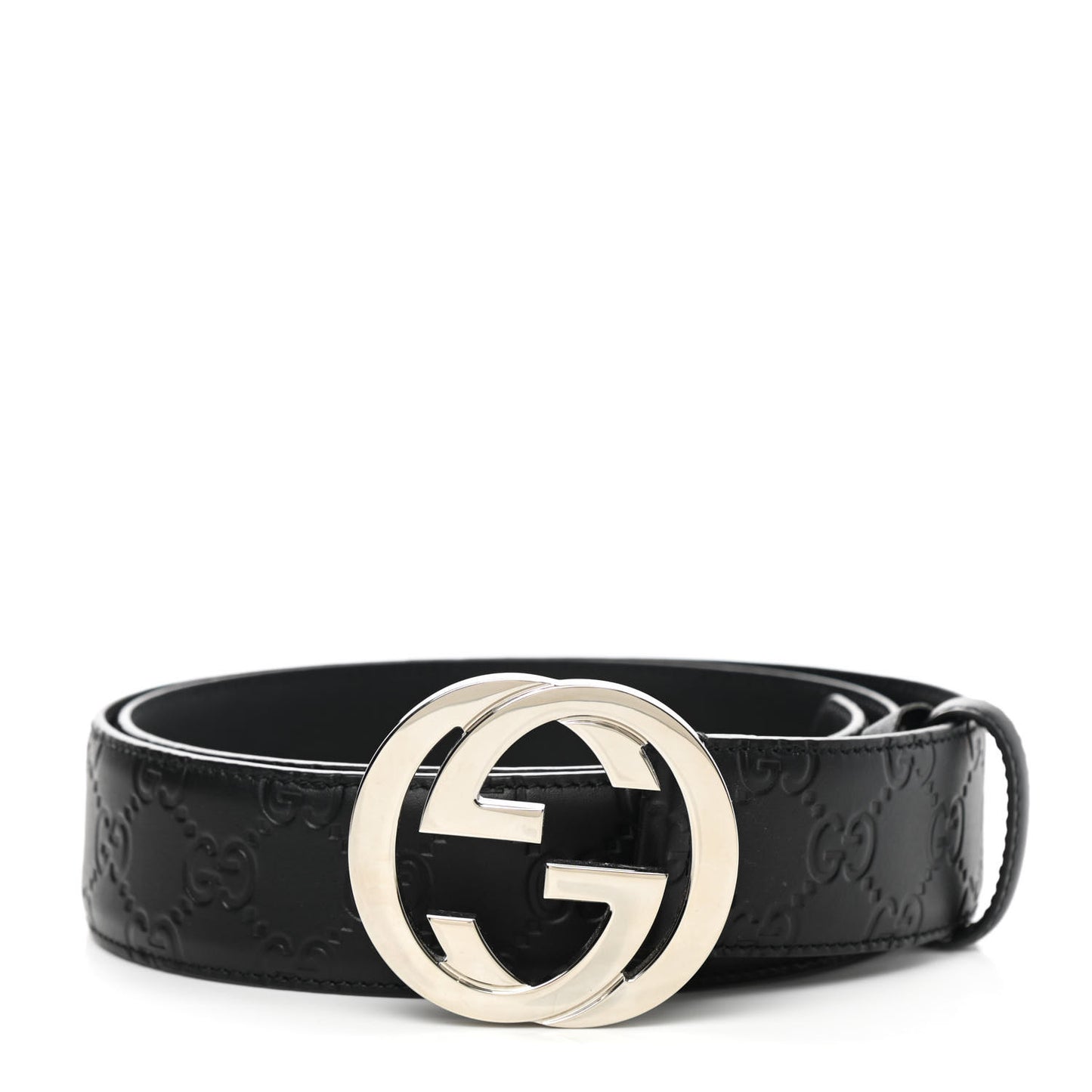 Guccissima Signature Interlocking G 40mm Belt 100 40 Black