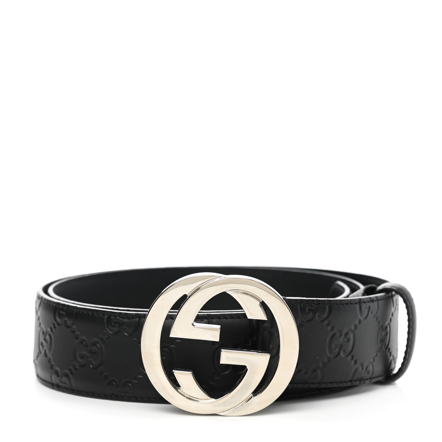 Gucci Guccissima Signature Interlocking G 40mm Belt 100 40 Black 1 of 7