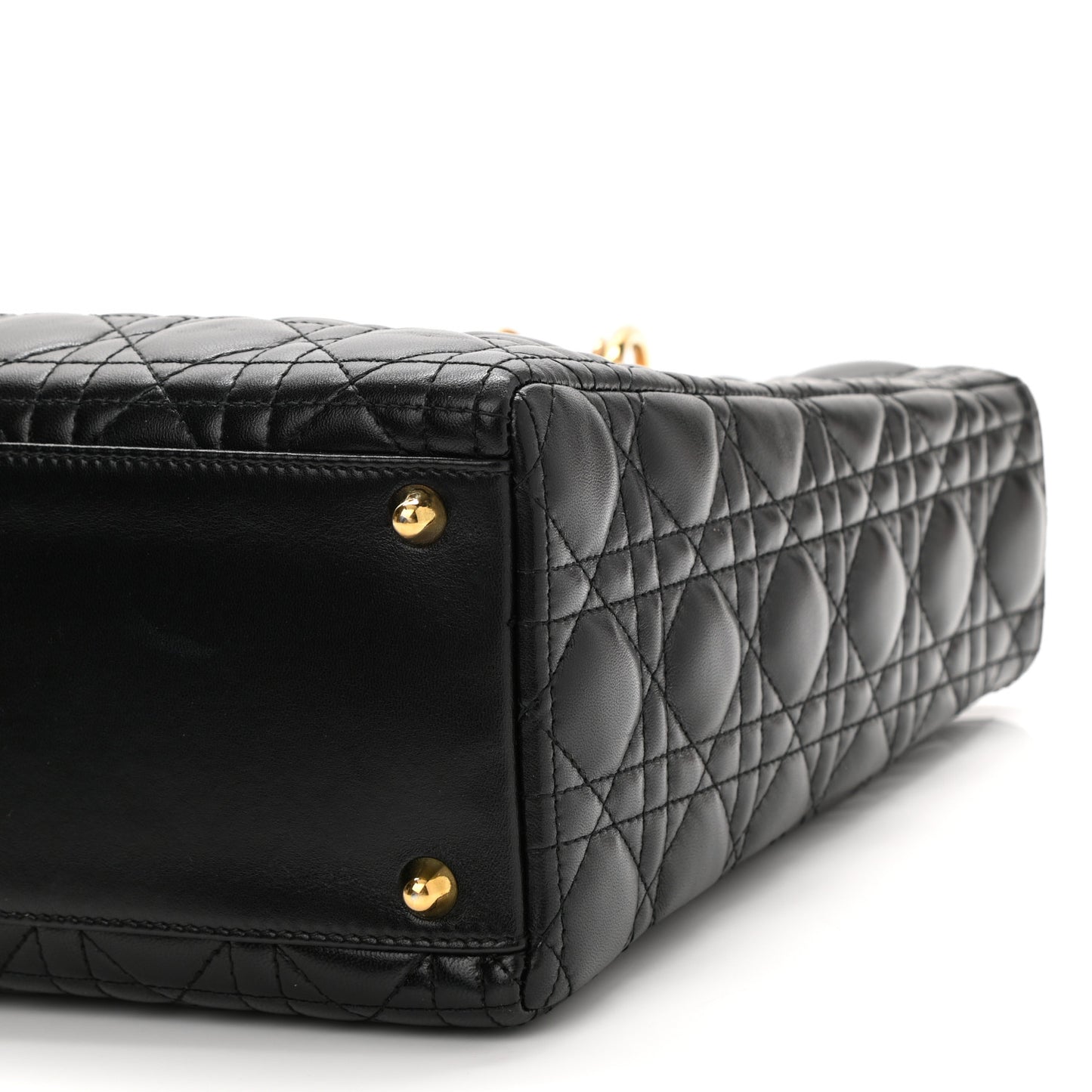 Lambskin Cannage Large Lady Dior Black