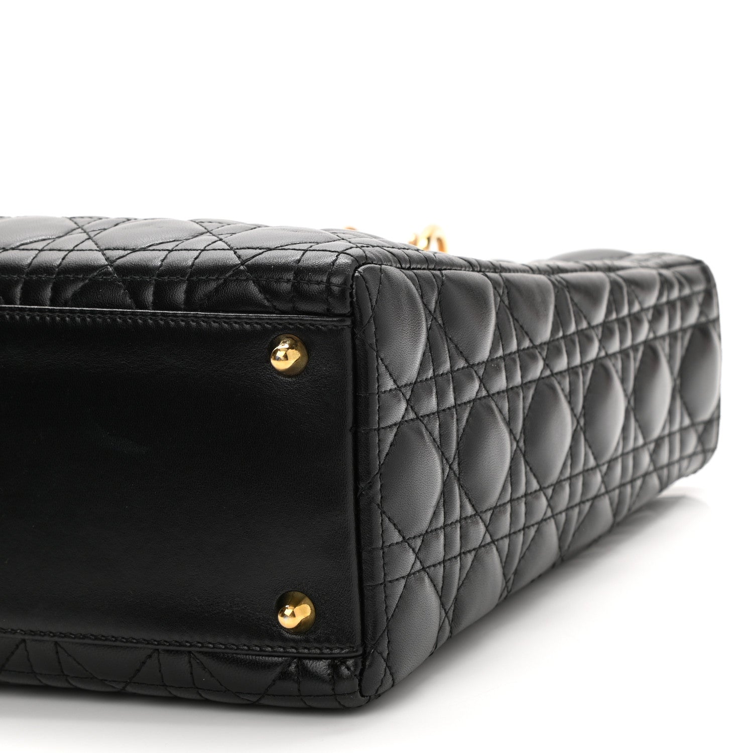 Christian Dior Lambskin Cannage Large Lady Dior Black 10 of 10