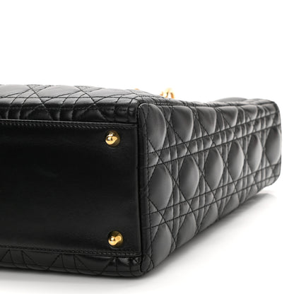 Christian Dior Lambskin Cannage Large Lady Dior Black 10 of 10