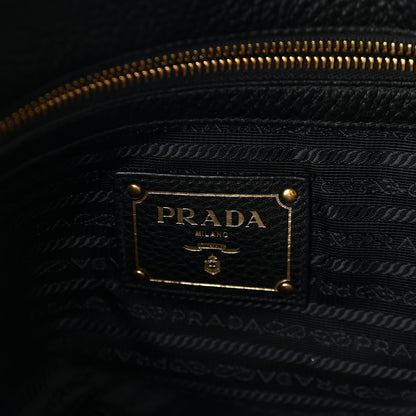 Prada Vitello Phenix Embossed Logo Tote Black 6 of 9