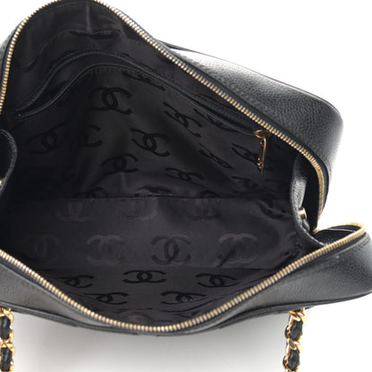 Chanel Caviar Chevron Quilted Camera Case Black 5 of 15