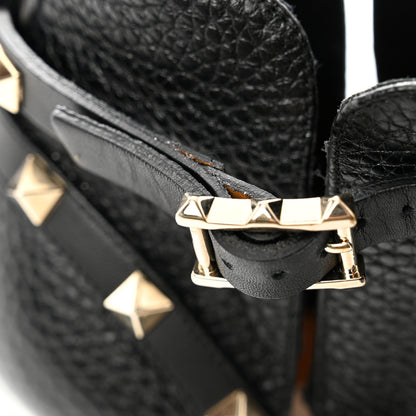 Valentino Garavani Grained Calfskin Rockstud Double Buckle 100mm Ankle Boots 38.5 Black 11 of 11
