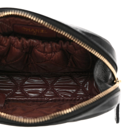 Chanel Caviar Quilted Small Curvy Pouch Cosmetic Case Black 5 of 7