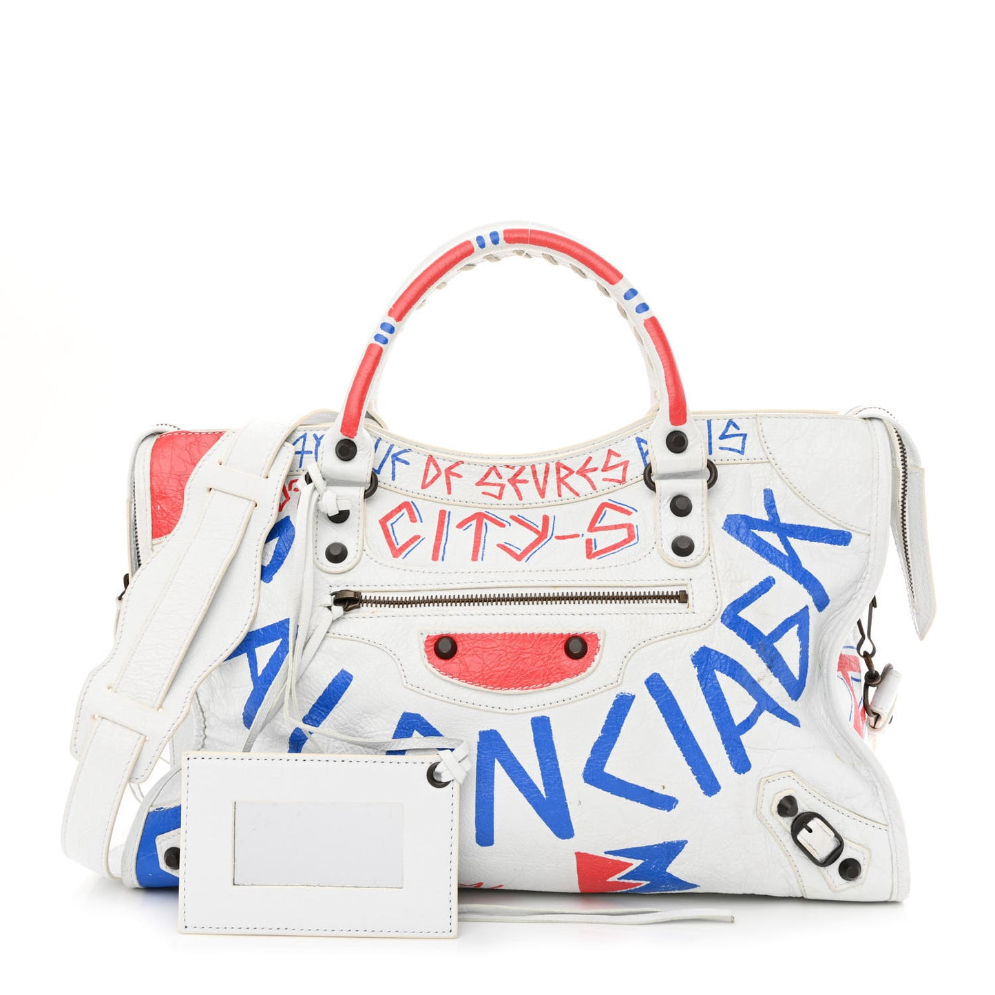 Agneau Graffiti All Over Classic Hardware City White Bleu Rouge