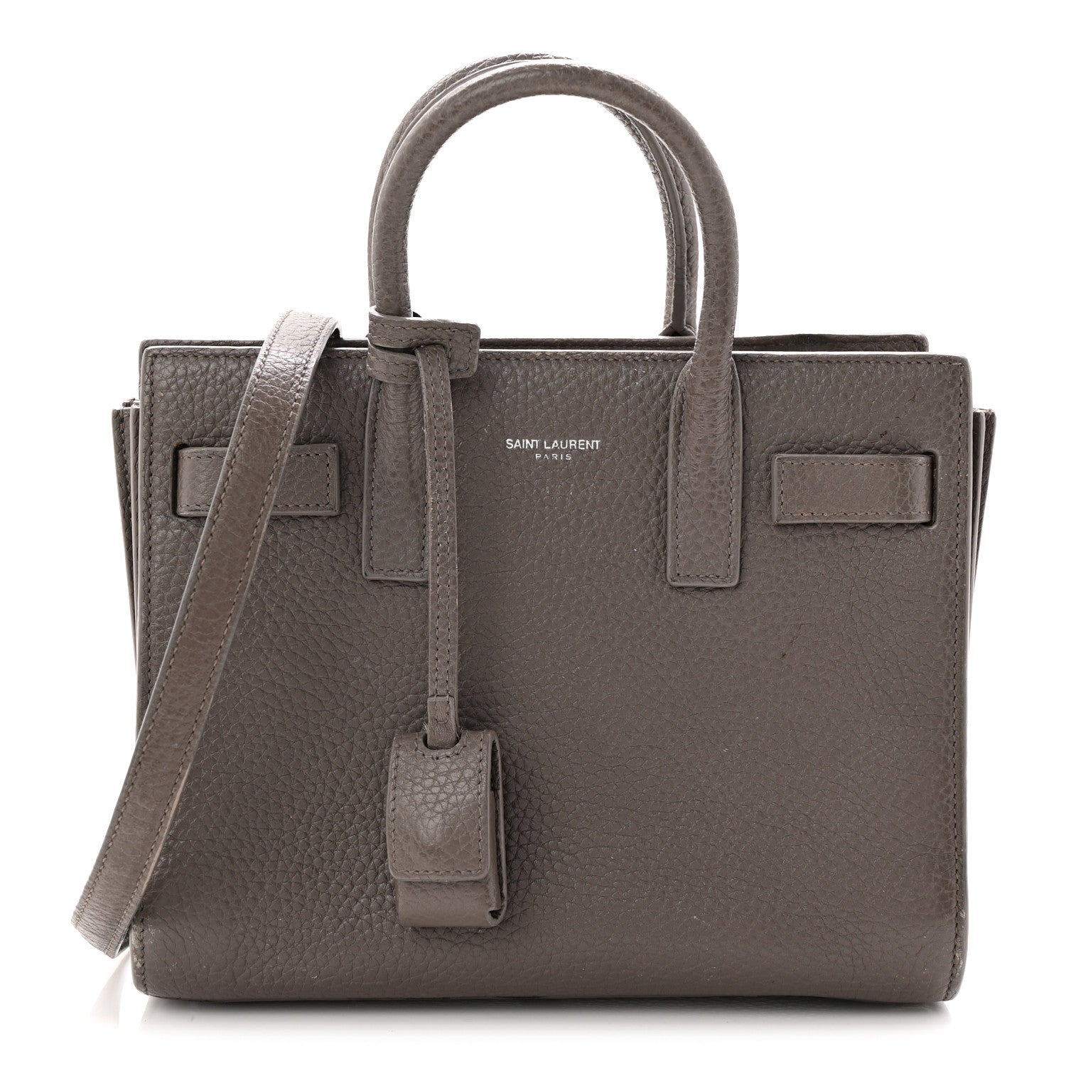 Saint Laurent Grained Calfskin Baby Sac De Jour Fog 1 of 11
