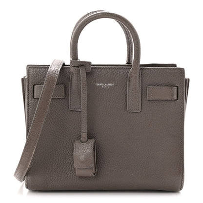 Saint Laurent Grained Calfskin Baby Sac De Jour Fog 1 of 11