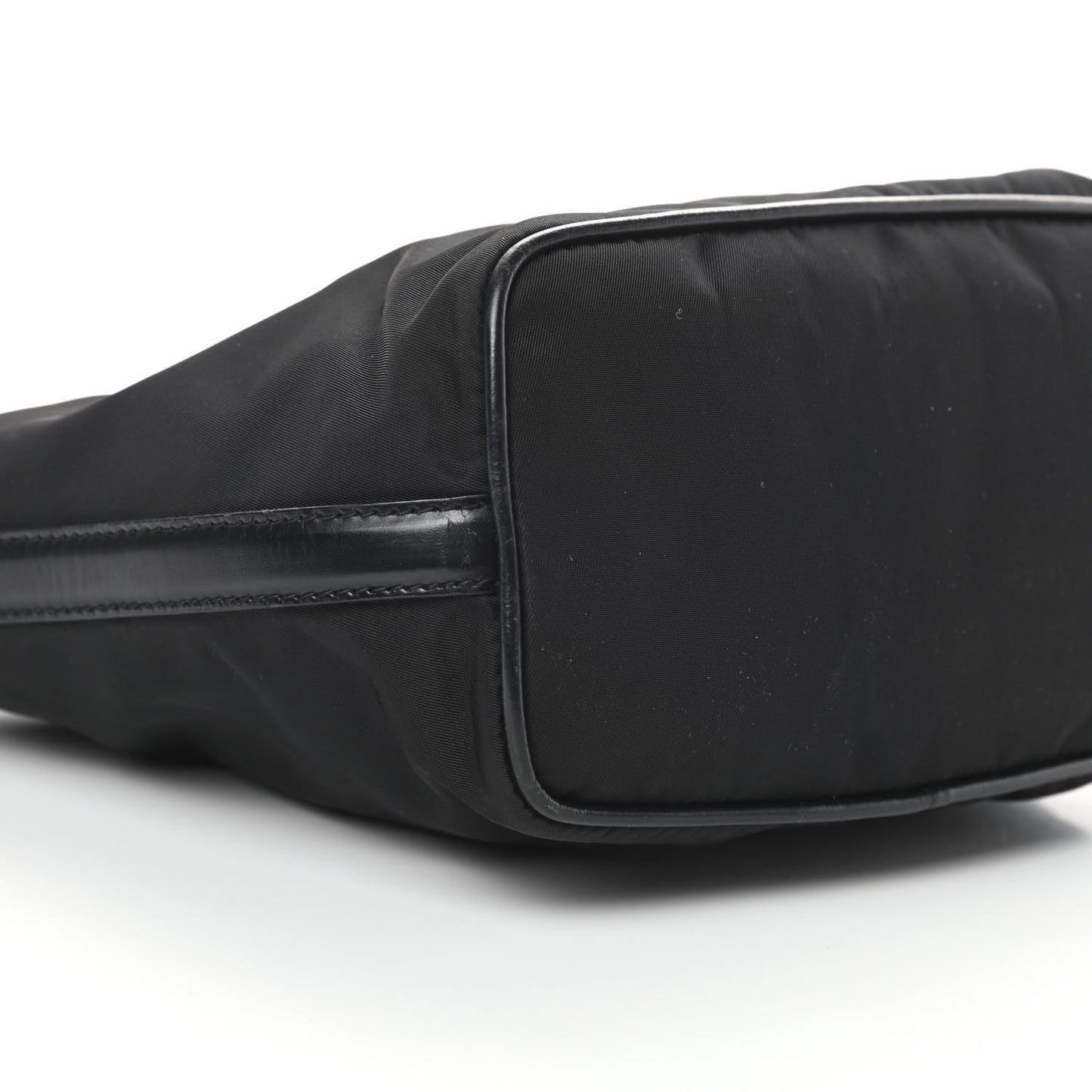 Tessuto Nylon Calfskin Hobo Black