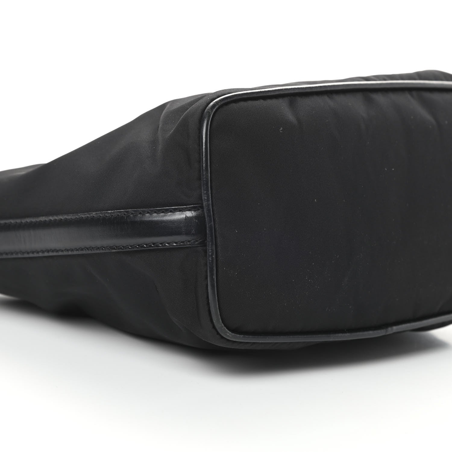 Prada Tessuto Nylon Calfskin Hobo Black 9 of 10