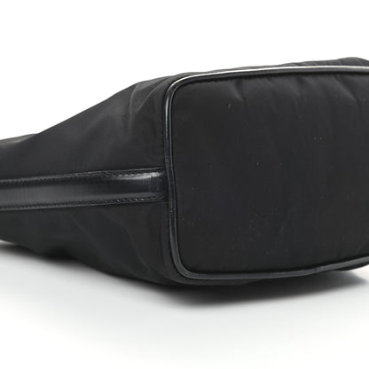Prada Tessuto Nylon Calfskin Hobo Black 9 of 10