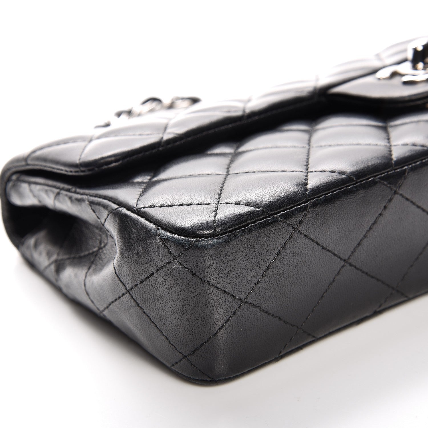 Chanel Lambskin Quilted East West Flap Black 11 of 12