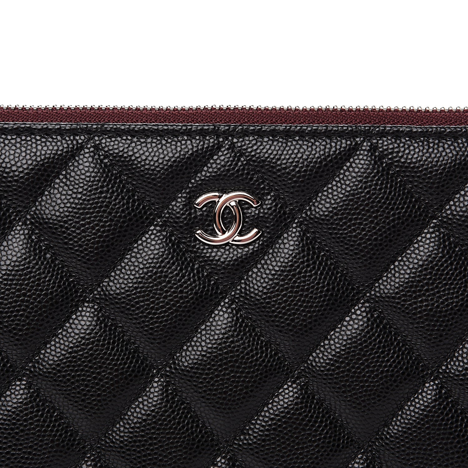 Chanel Caviar Quilted Large Cosmetic Case Black 7 of 8
