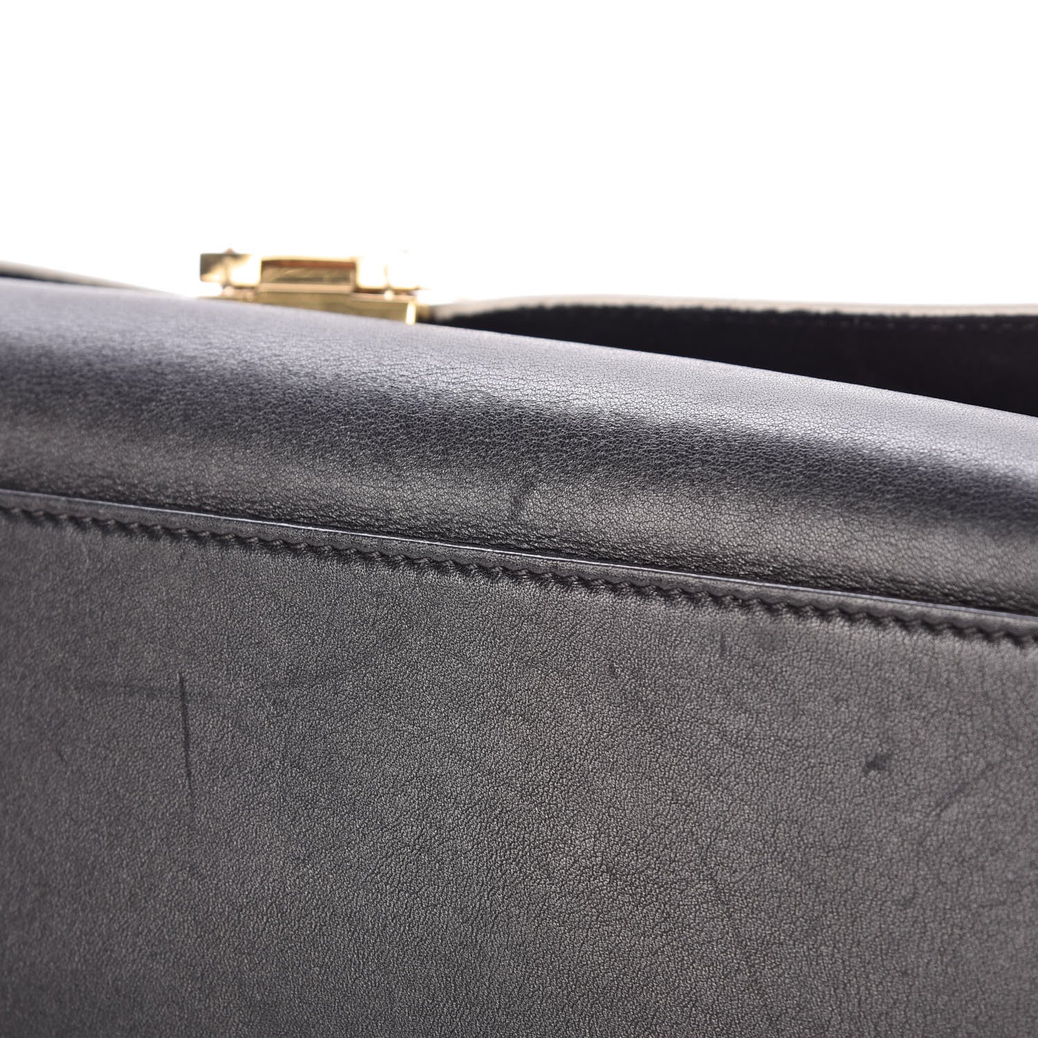Celine Smooth Calfskin Suede Medium Bi-Color Trapeze Black 16 of 21