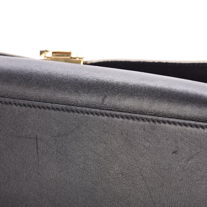 Celine Smooth Calfskin Suede Medium Bi-Color Trapeze Black 16 of 21