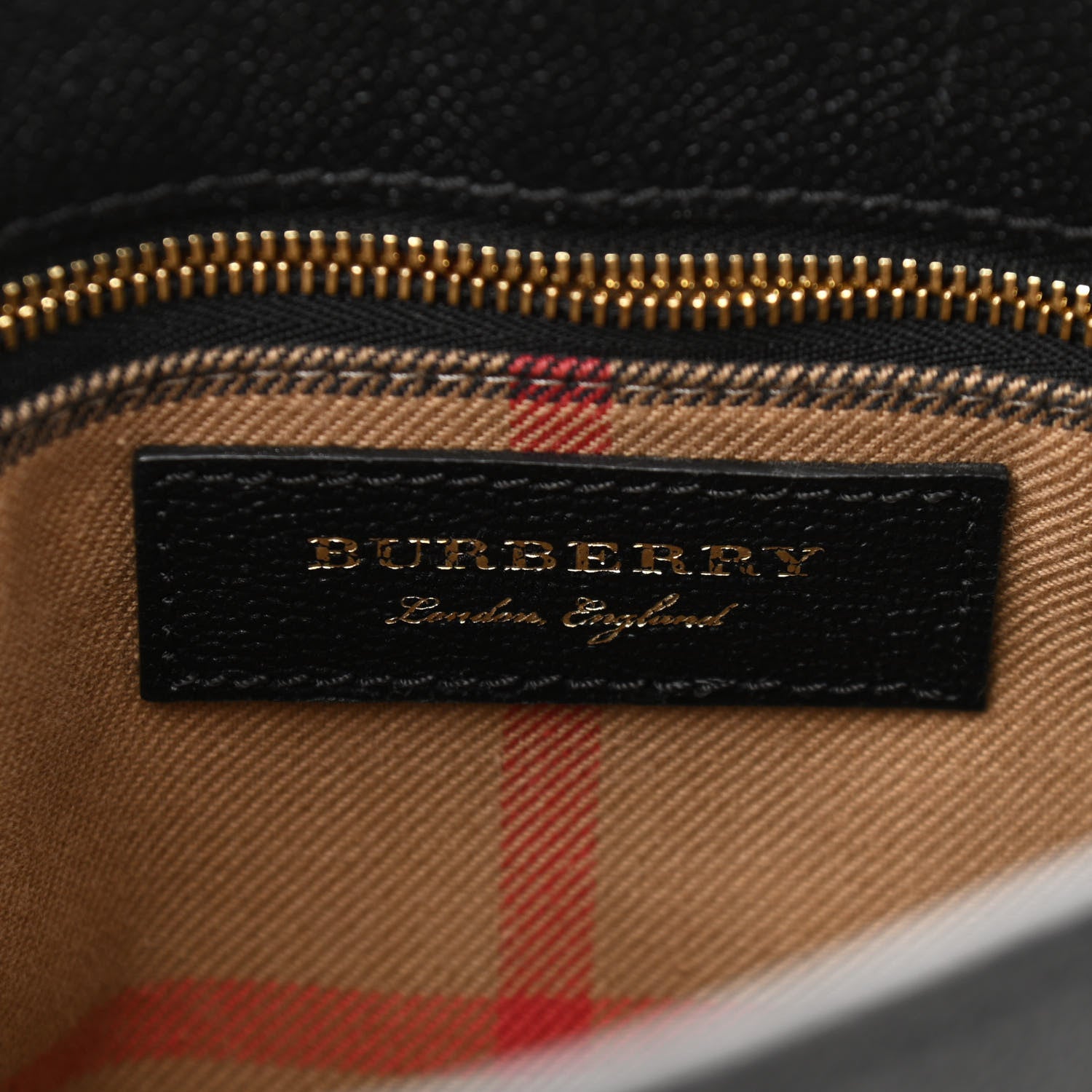 Burberry Soft Grain Calfskin Small Buckle Tote Black 6 of 13